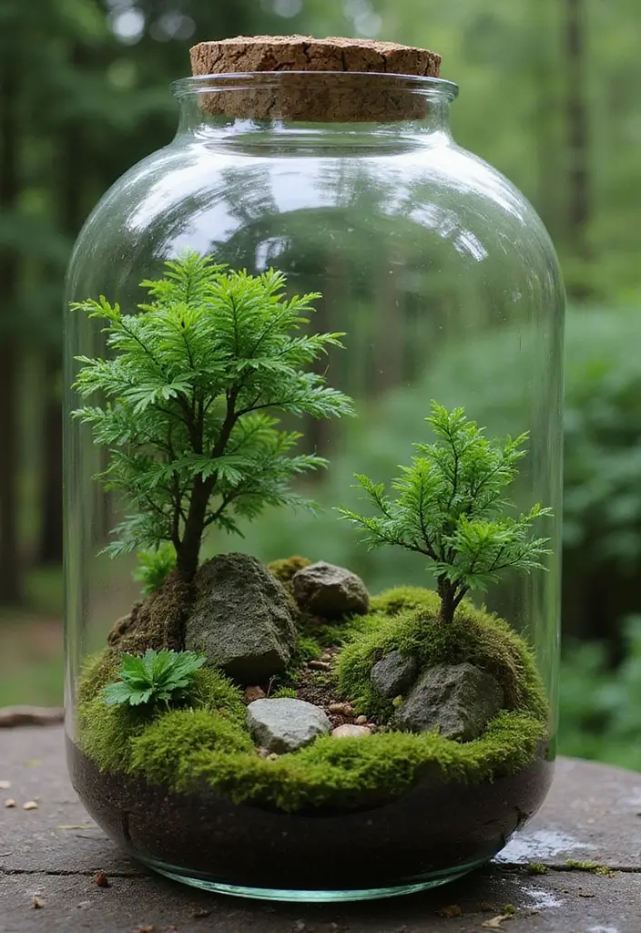 30 Unique Plant Terrarium Ideas for Small Green Worlds 24 30 Unique Plant Terrarium Ideas for Small Green Worlds - 24. Mystic Forest Terrarium