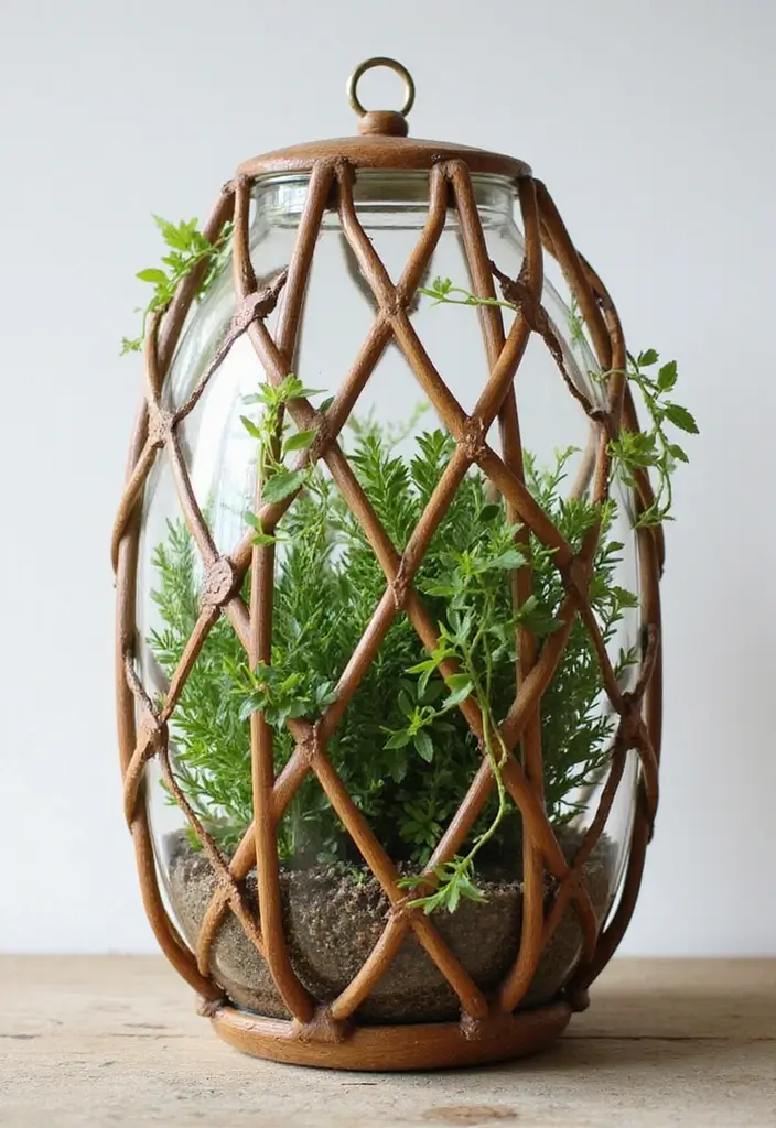 30 Unique Plant Terrarium Ideas for Small Green Worlds 25 30 Unique Plant Terrarium Ideas for Small Green Worlds - 25. Lattice Terrarium