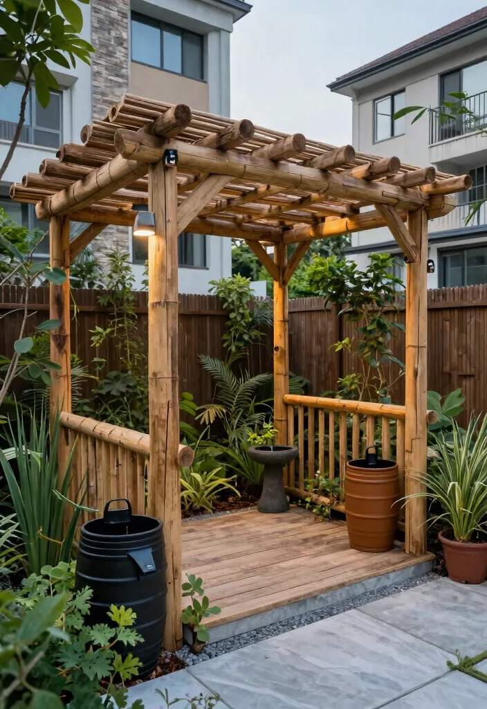 10 ACNH Pergola Ideas Inspired by Cozy Outdoor Design - 10. Eco-Friendly Elegance 1
