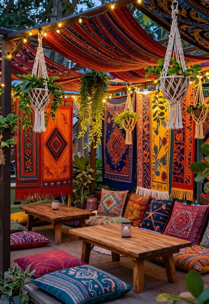 10 ACNH Pergola Ideas Inspired by Cozy Outdoor Design - 3. Bohemian Bliss 1