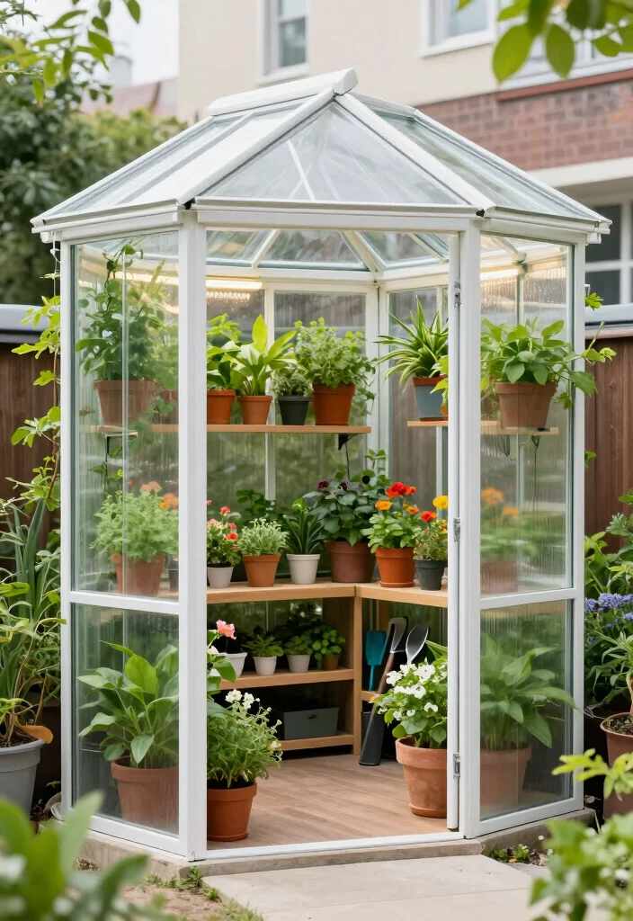 10 ACNH Pergola Ideas Inspired by Cozy Outdoor Design - 4. Greenhouse Glam 1