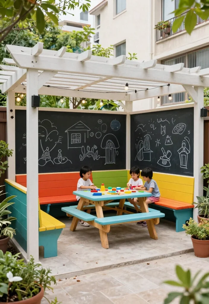 10 ACNH Pergola Ideas Inspired by Cozy Outdoor Design - 8. Family-Friendly Fun 1