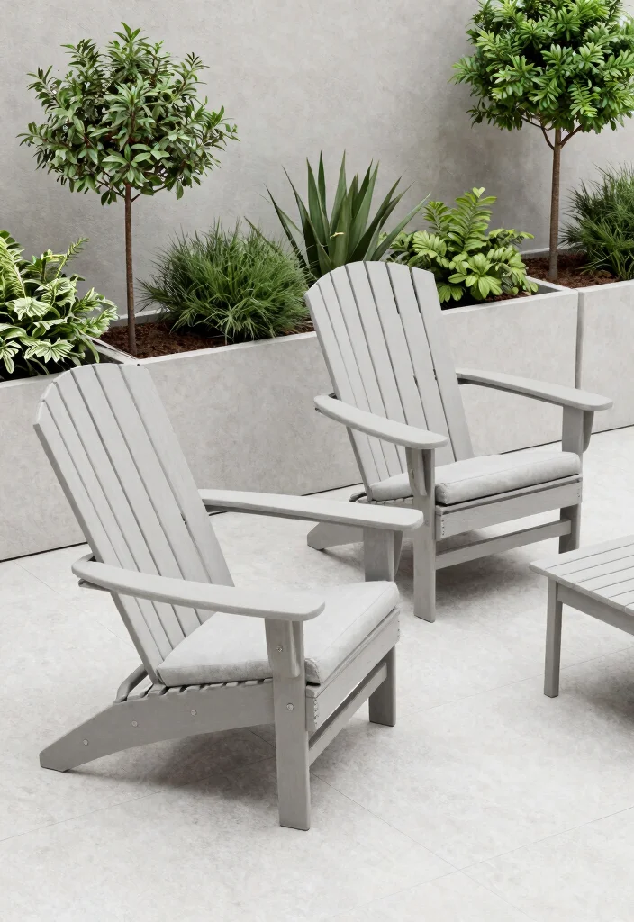 10 Adirondack Chair Patio Ideas for Relaxed Outdoor Living 100 10 Adirondack Chair Patio Ideas for Relaxed Outdoor Living - 10. Minimalist Adirondack Chair Designs 1