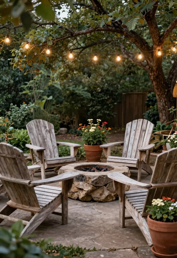 10 Adirondack Chair Patio Ideas for Relaxed Outdoor Living 12 10 Adirondack Chair Patio Ideas for Relaxed Outdoor Living - 2. Rustic Charm: Reclaimed Wood Adirondack Chairs 1