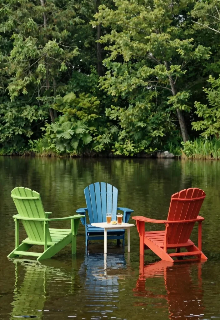 10 Adirondack Chair Patio Ideas for Relaxed Outdoor Living 78 10 Adirondack Chair Patio Ideas for Relaxed Outdoor Living - 8. Floating Adirondack Chairs 1