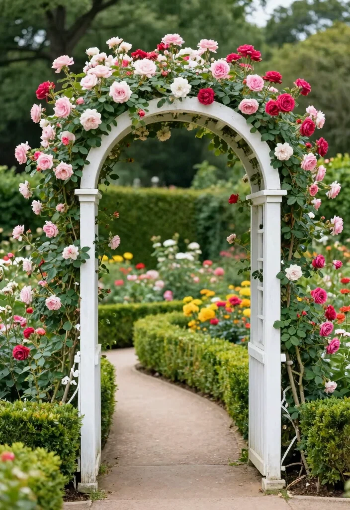10 Arbor Trellis Ideas to Create Garden Entrances and Shade - 5. Archway Trellis as a Garden Entrance 1