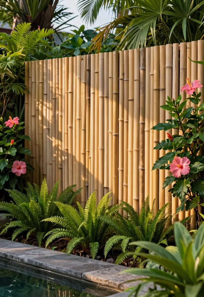 10 Back Garden Fence Ideas for Privacy and Structure - 4. Bamboo Fencing 1