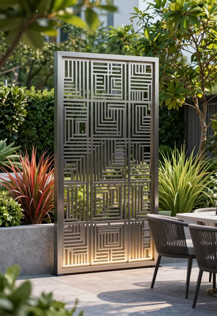 10 Back Garden Fence Ideas for Privacy and Structure - 5. Metal Privacy Panels 1