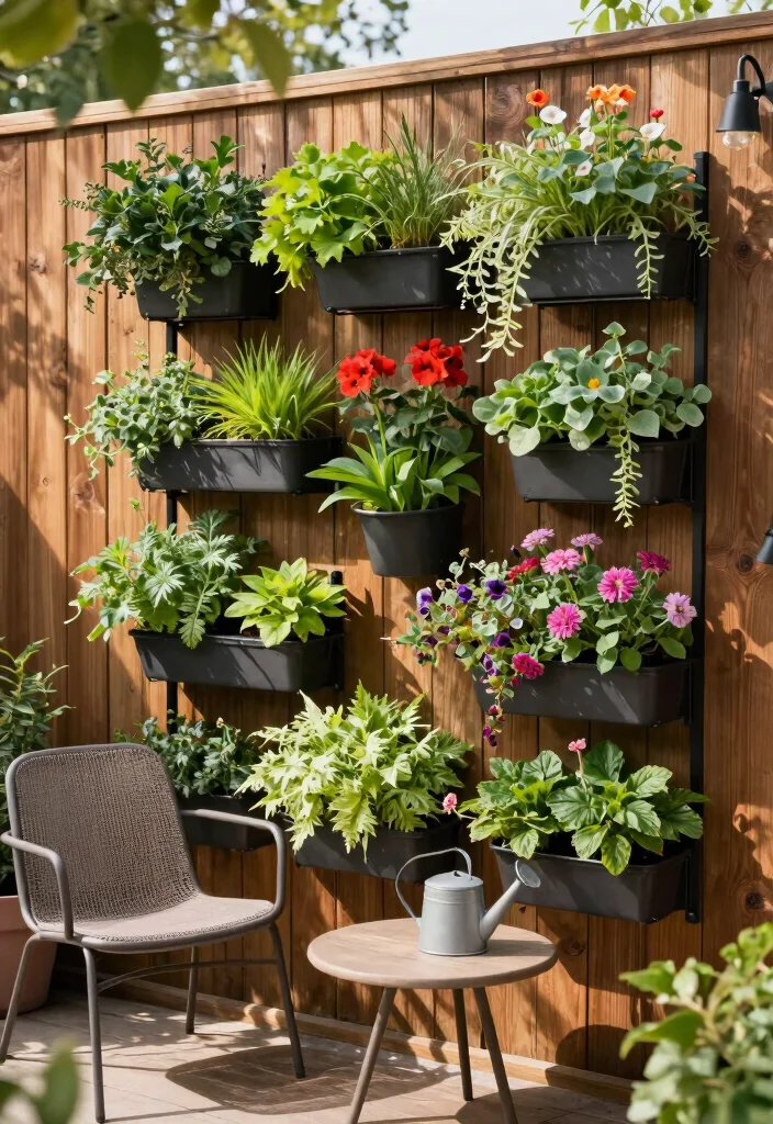 10 Backyard Corner Patio Ideas for Cozy Outdoor Seating - 1. Plant a Vertical Garden 1