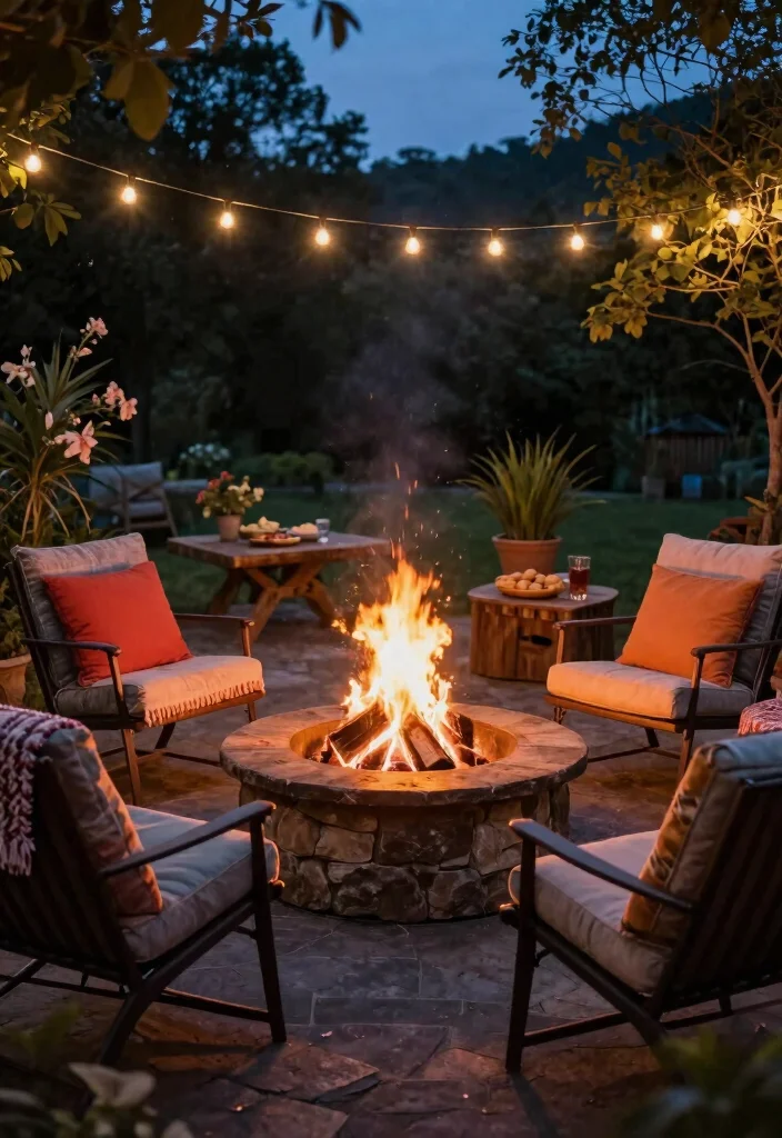 10 Backyard Corner Patio Ideas for Cozy Outdoor Seating - 2. Create a Cozy Fire Pit Corner 1