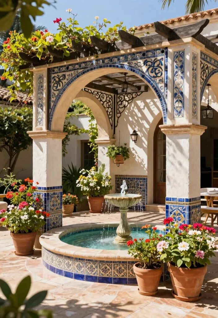 10 Beach Pergola Ideas for Relaxed Coastal Outdoor Living - 6. Classic Mediterranean Vibes 1