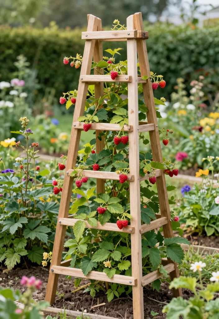10 Berry Trellis Ideas for Organized and Productive Gardens - 1. Classic Wooden A-Frame Trellis 1