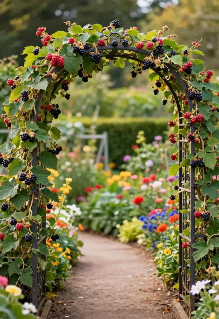 10 Berry Trellis Ideas for Organized and Productive Gardens - 4. Archway Trellis 1