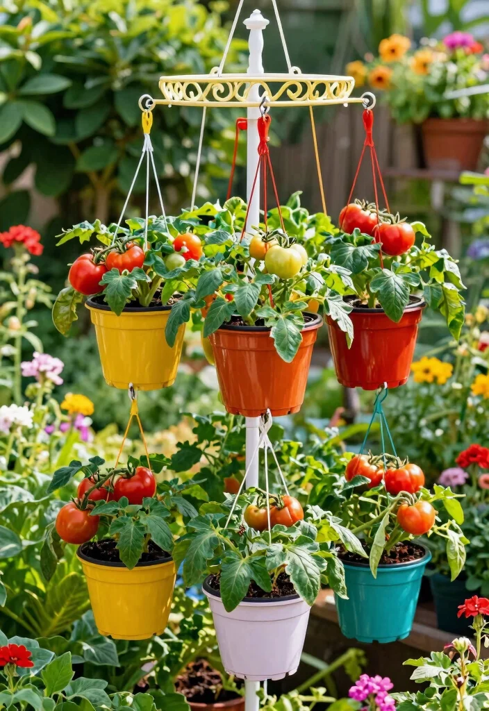 10 Best Tomato Trellis Ideas for Healthy and Easy Harvests - 10. Hanging Trellis 1