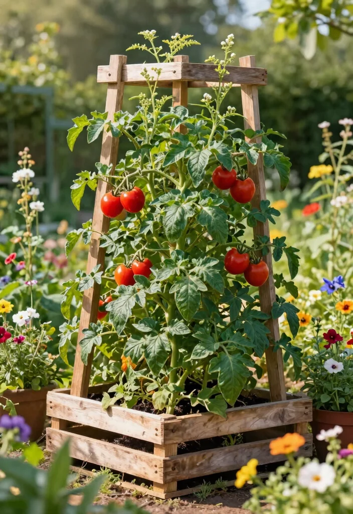 10 Best Tomato Trellis Ideas for Healthy and Easy Harvests - 9. Pallet Trellis 1