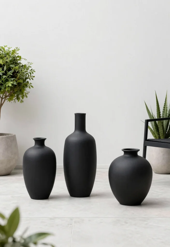 10 Black Patio Ideas for Bold and Modern Outdoor Style - 6. Minimalist Black Decor 1