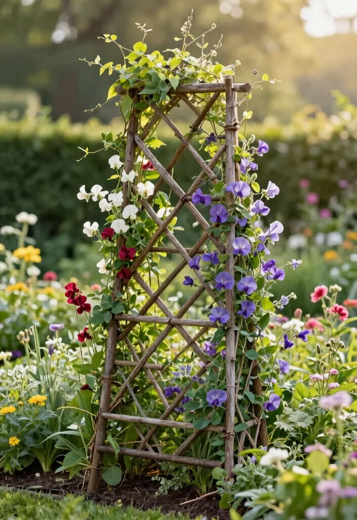 10 Branch Fence Ideas for Natural and Eco-Friendly Gardens - 3. Decorative Branch Trellis Fence 1