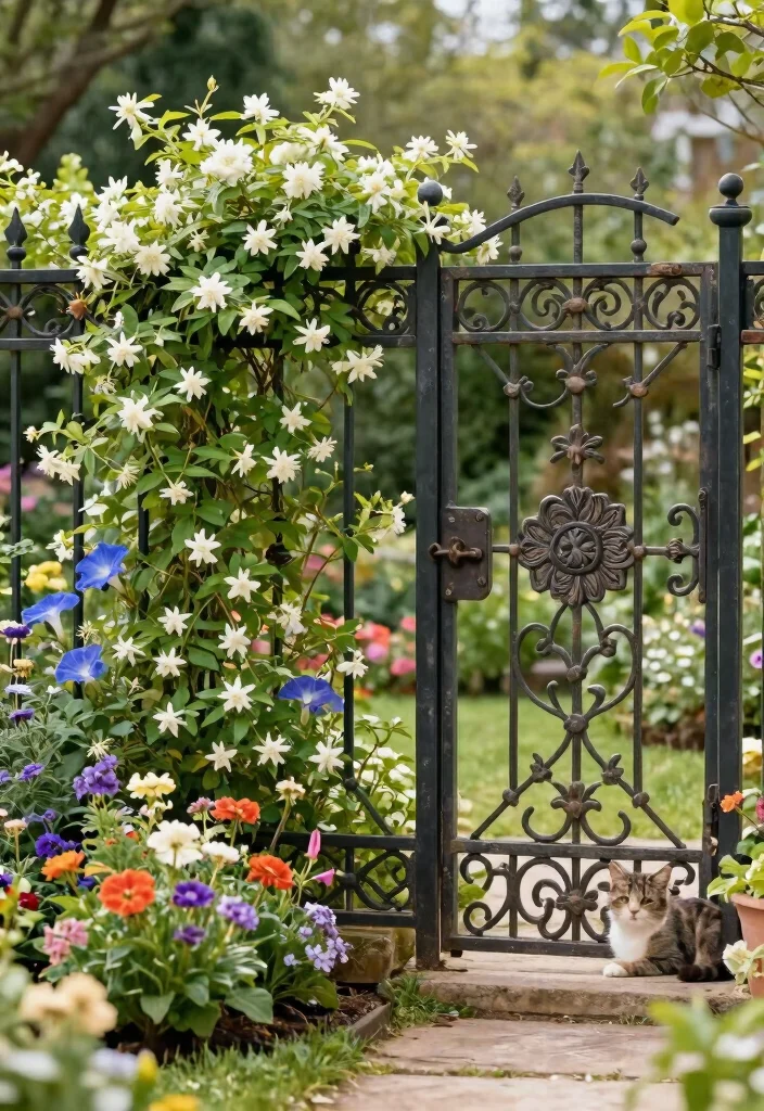 10 Cat Fence Ideas to Keep Pets Safe Outdoors - 3. Decorative Garden Fencing 1