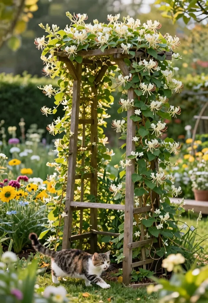 10 Cat Fence Ideas to Keep Pets Safe Outdoors - 4. Cat-Proof Trellis 1