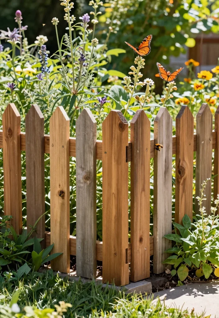 10 Corner Picket Fence Ideas for Charming Garden Borders - 6. Eco-Friendly Fencing 1