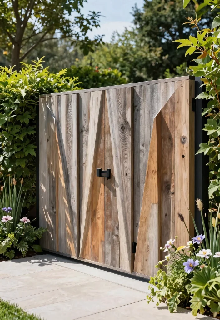 10 Country Garden Fence Ideas for Classic Rural Charm - 10. Modern Geometric Fences 1