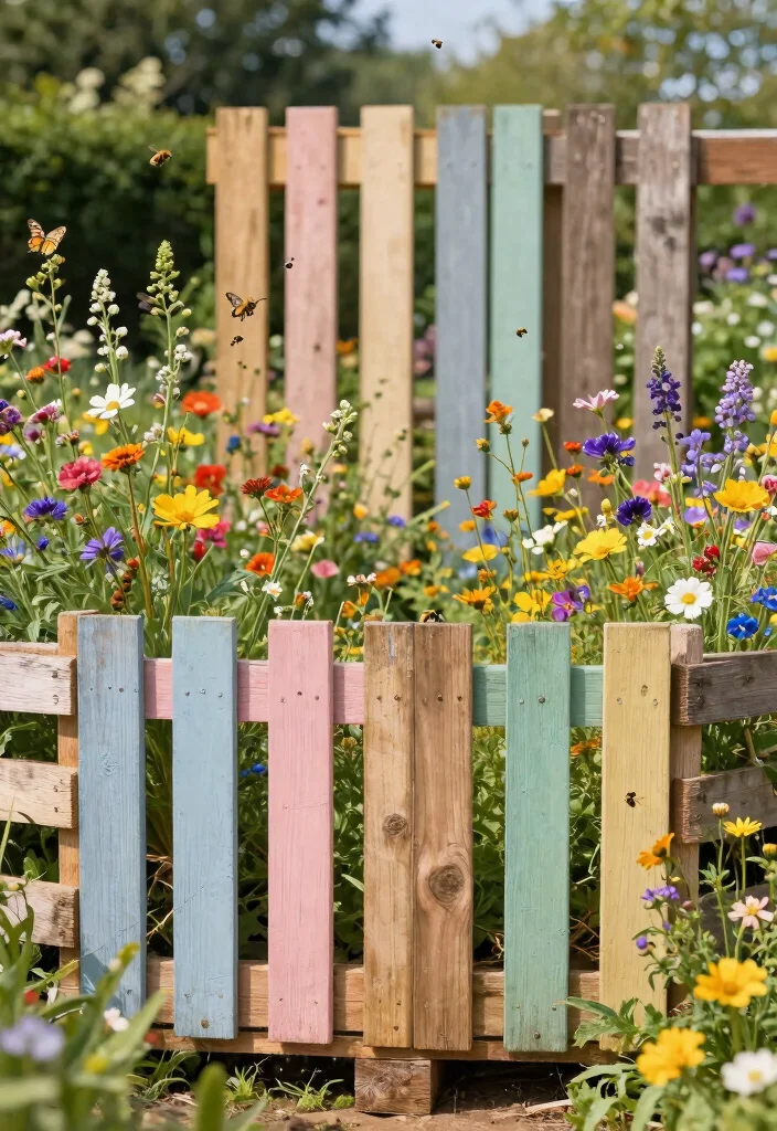 10 Country Garden Fence Ideas for Classic Rural Charm - 3. Rustic Pallet Fences 1