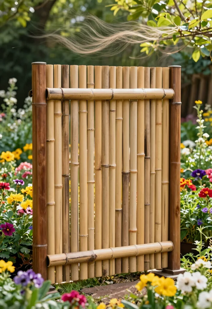 10 Cow Fence Ideas for Rustic and Functional Outdoor Style - 5. Bamboo Fencing 1