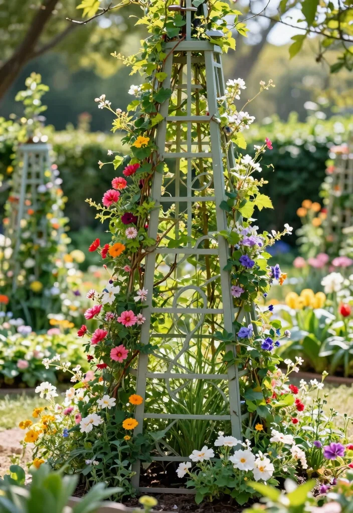 10 Cow Fence Ideas for Rustic and Functional Outdoor Style - 9. Decorative Garden Trellis Fencing 1