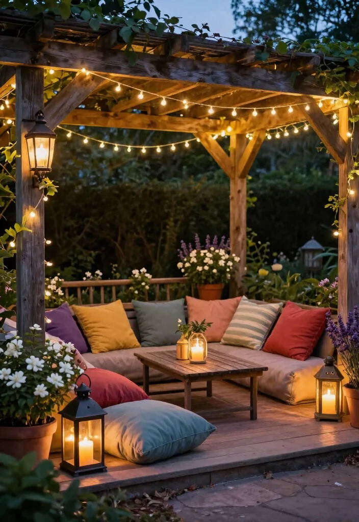 10 Decorating Pergola Ideas for Seasonal Outdoor Style - 2. Summer Nights Under the Stars 1