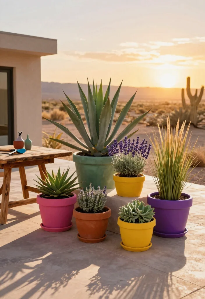 10 Desert Patio Ideas for Heat Smart Outdoor Living - 1. Embrace Drought-Resistant Plants 1