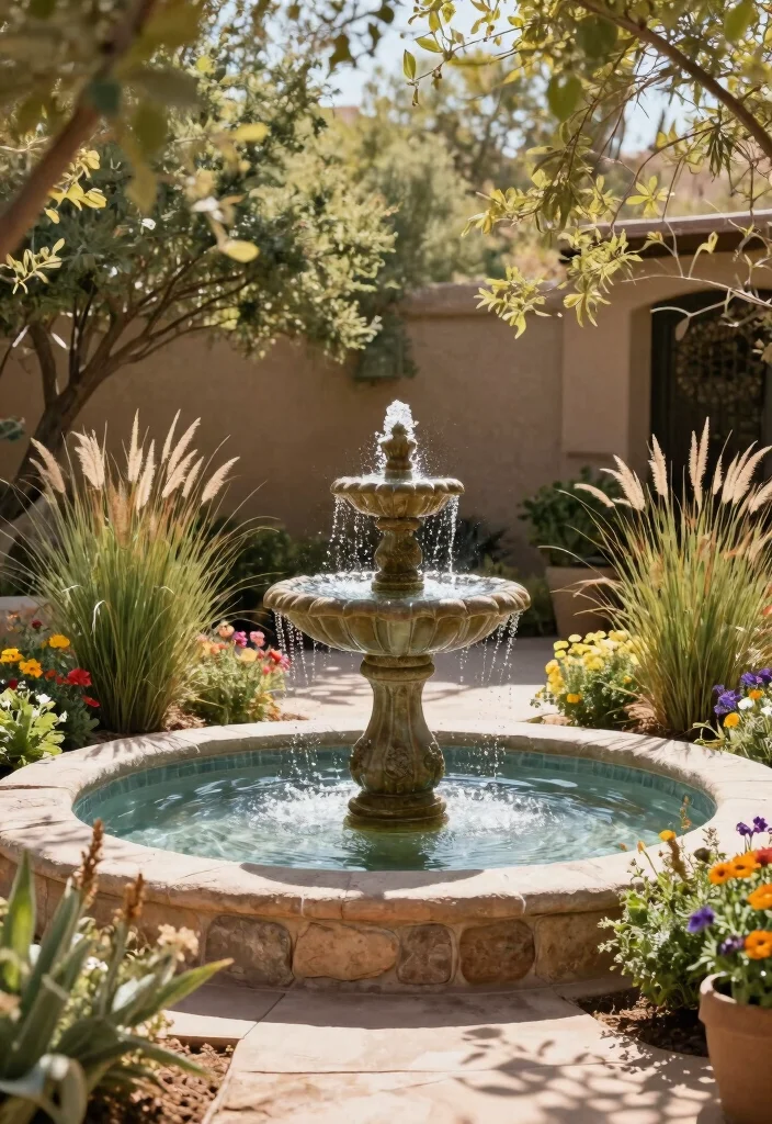 10 Desert Patio Ideas for Heat Smart Outdoor Living - 7. Incorporate Water Features 1