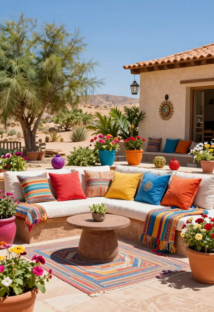10 Desert Patio Ideas for Heat Smart Outdoor Living - 9. Seasonal Decor Updates 1