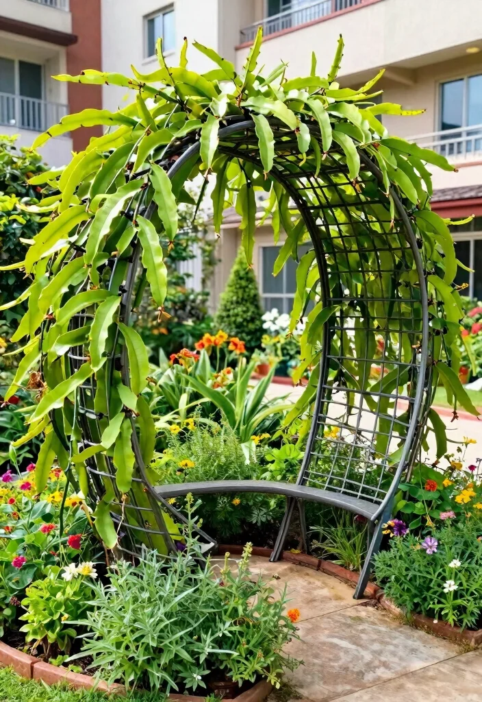 10 Dragon Fruit Trellis Ideas for Strong and Productive Growth - 4. Circular Trellis Design 1