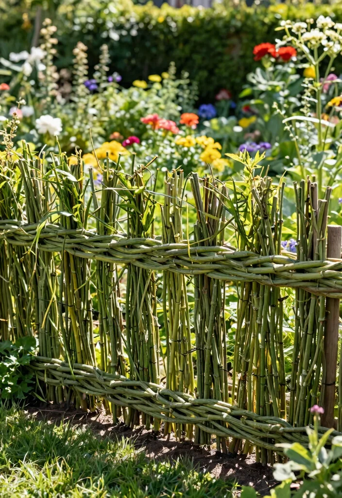 10 Farm Fence Ideas for Country Life Outdoor Spaces - 2. Living Willow Fencing 1