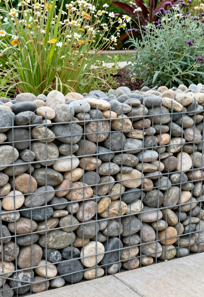 10 Farm Fence Ideas for Country Life Outdoor Spaces - 3. Gabion Fences 1