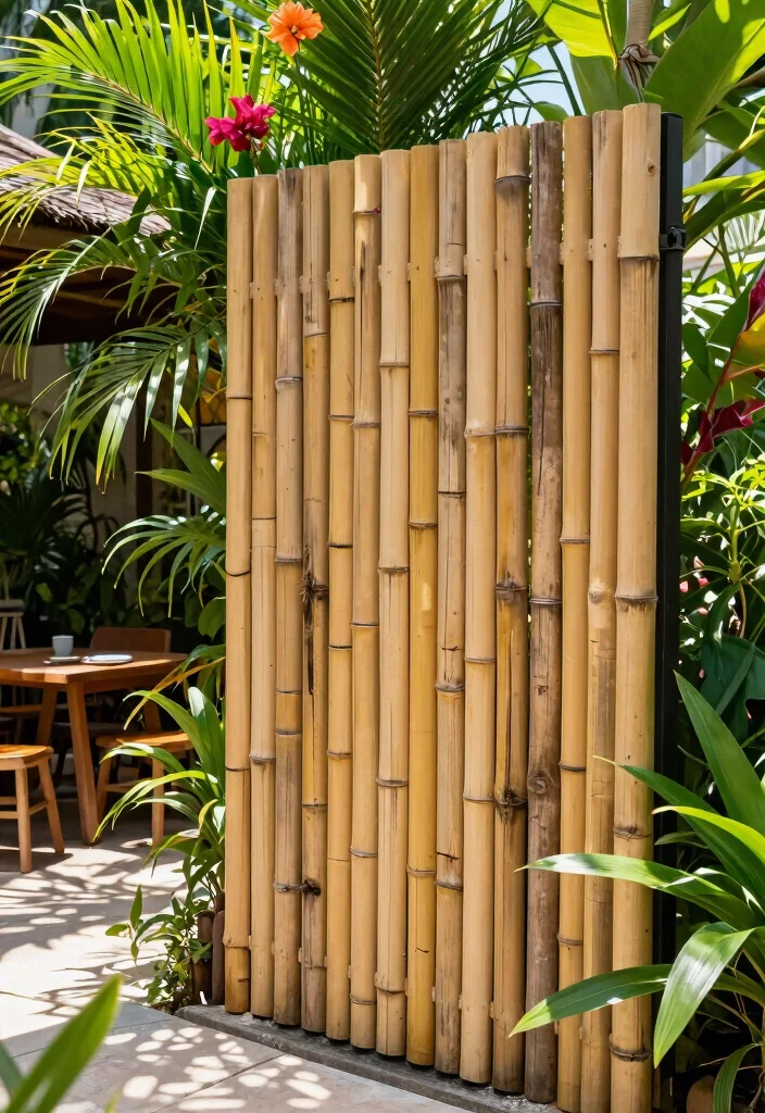 10 Farm Fence Ideas for Country Life Outdoor Spaces - 5. Bamboo Fencing 1