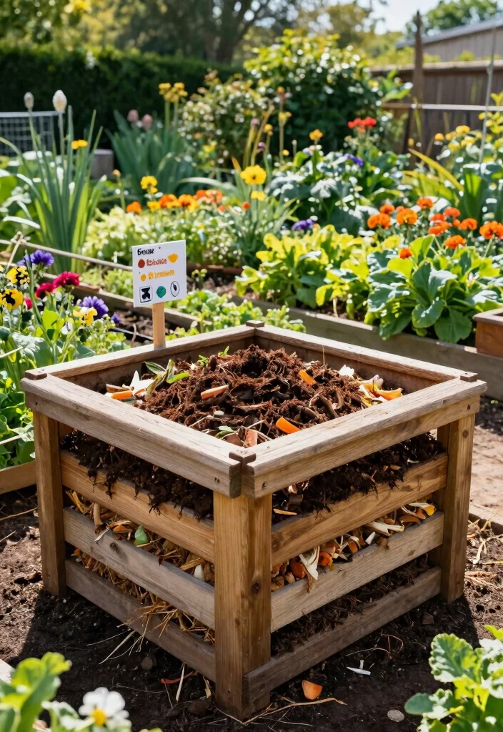 10 One Acre Backyard Ideas for Functional and Scenic Outdoor Layouts - 7. Compost Bins for Sustainable Waste Management 1
