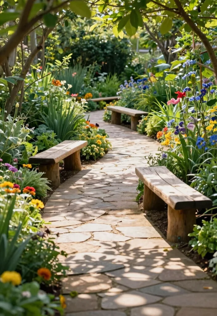 10 One Acre Backyard Ideas for Functional and Scenic Outdoor Layouts - 8. Garden Pathways to Enhance Flow 1