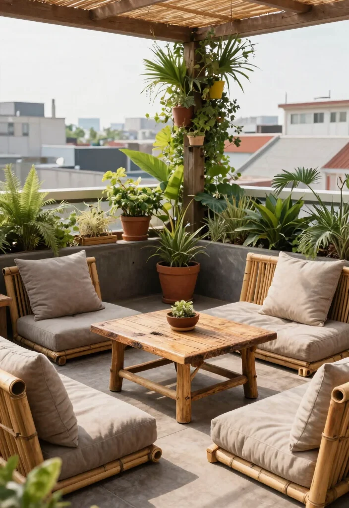 10 Outdoor Rooftop Patio Ideas for Urban Living Spaces 34 10 Outdoor Rooftop Patio Ideas for Urban Living Spaces - 4. Sustainable Furniture Choices 1