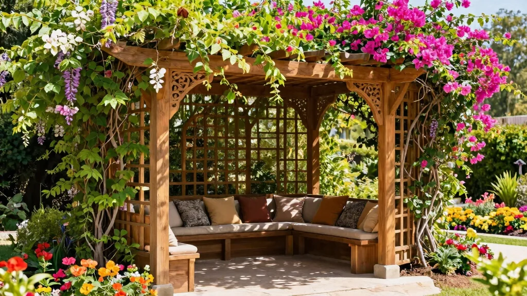 10 Pergola Trellis Ideas for Shade and Climbing Plants