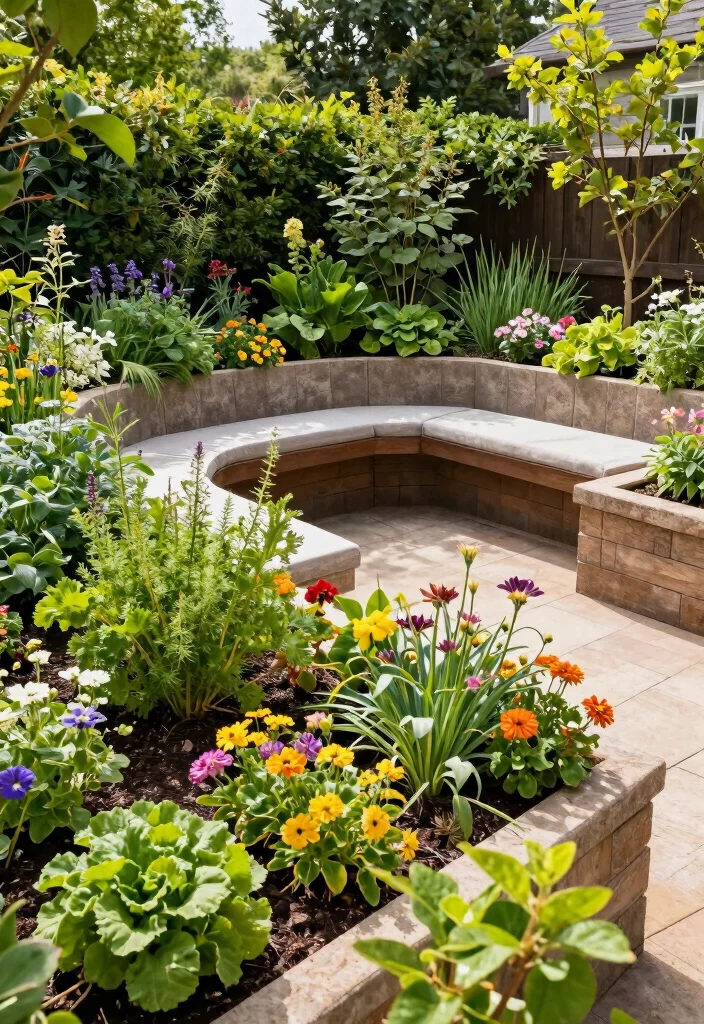 10 Permeable Patio Ideas for Eco-Friendly Outdoor Spaces - 10. Planting Bed Patios: Nature’s Design 1