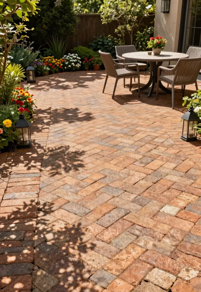 10 Permeable Patio Ideas for Eco-Friendly Outdoor Spaces - 3. Interlocking Bricks: Eco-Chic Aesthetic 1