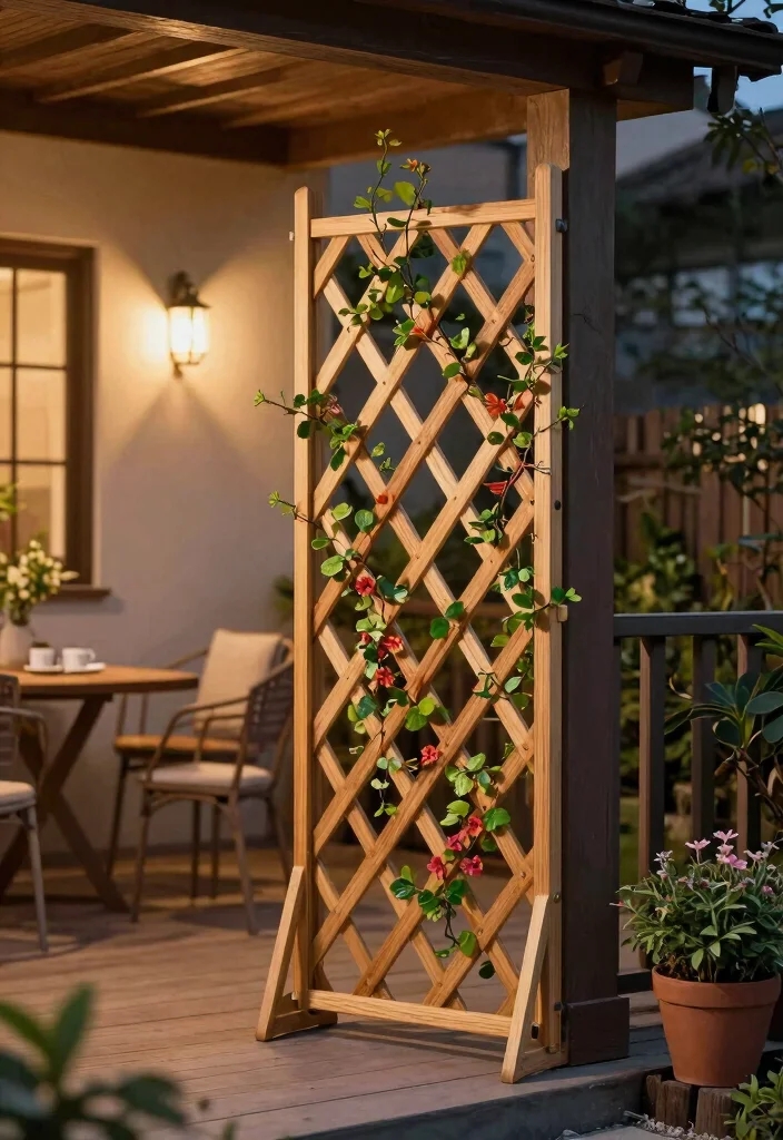 10 Porch Trellis Ideas to Add Privacy and Greenery 45 10 Porch Trellis Ideas to Add Privacy and Greenery - 5. Folding Trellis 1