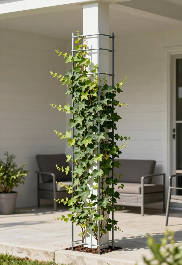 10 Porch Trellis Ideas to Add Privacy and Greenery 74 10 Porch Trellis Ideas to Add Privacy and Greenery - 8. Minimalist Trellis 1