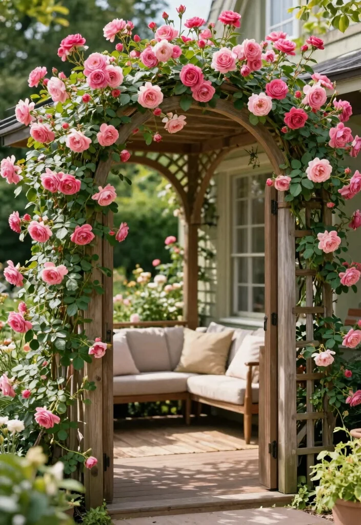 10 Porch Trellis Ideas to Add Privacy and Greenery 85 10 Porch Trellis Ideas to Add Privacy and Greenery - 9. Arched Trellis 1