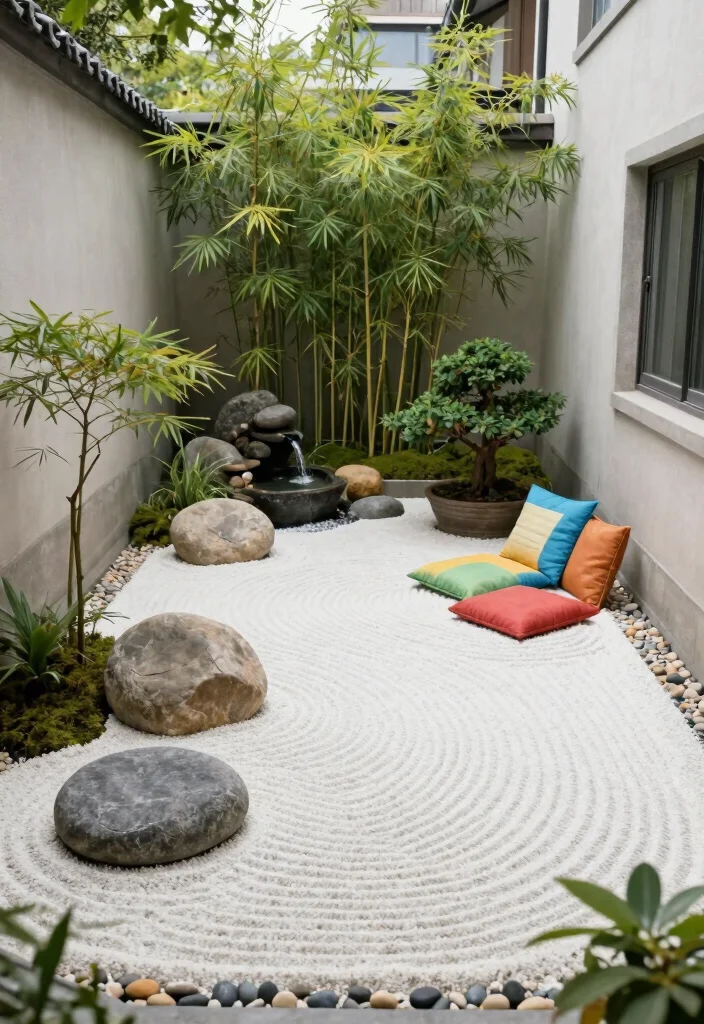 10 Side Yard Patio Ideas to Use Narrow Outdoor Areas - 4. Tranquil Zen Garden 1