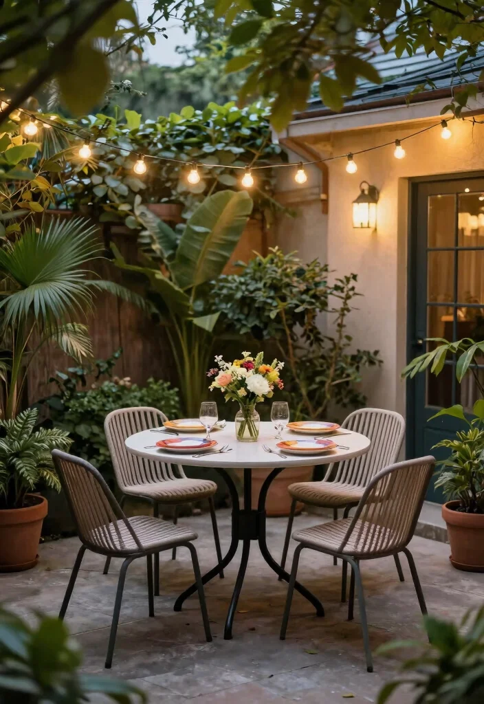10 Side Yard Patio Ideas to Use Narrow Outdoor Areas - 6. Outdoor Dining Nook 1