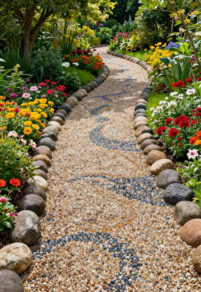 12 Backyard Ideas With Gravel for Budget-Friendly Landscaping - 1. Decorative Gravel Pathways 1