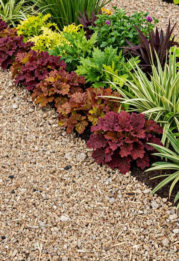 12 Backyard Ideas With Gravel for Budget-Friendly Landscaping - 10. Gravel Mulch Around Plants 1