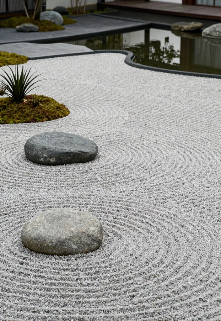 12 Backyard Ideas With Gravel for Budget-Friendly Landscaping - 7. Gravel Zen Gardens 1